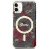 Guess GUHMN61HCFWSA iPhone 11 / Xr 6.1 zielony/khaki hardcase Flower MagSafe